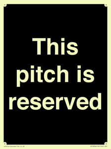 This pitch is reserved